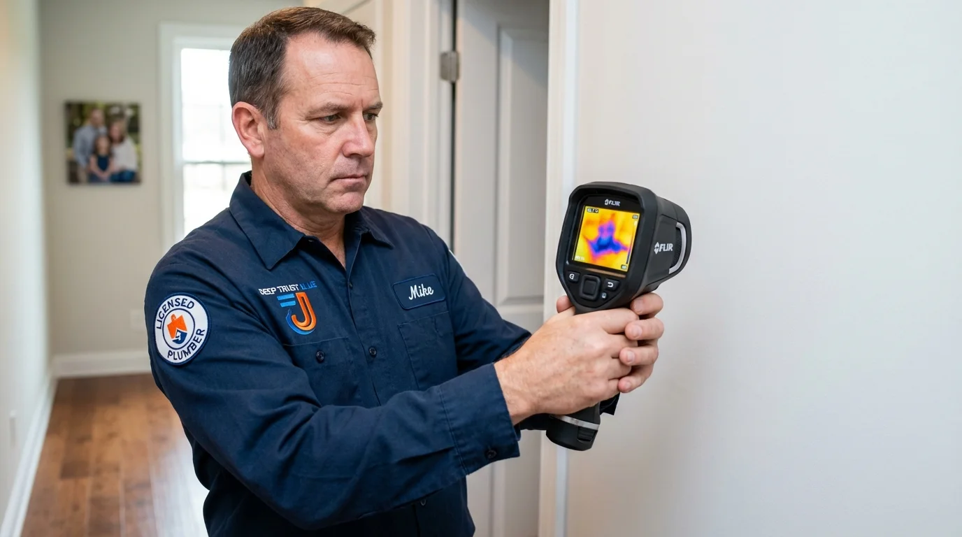 Thermal imaging leak detection by Johns Plumbing LLC in Livermore Falls